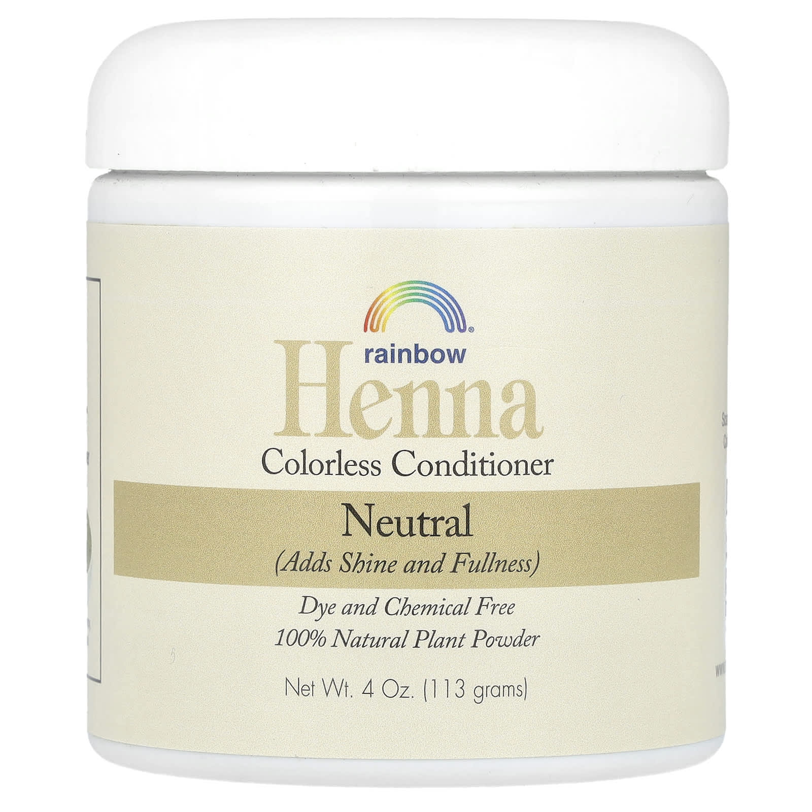 Rainbow Research, Henna, Colorless Conditioner, Neutral, 4 oz (113 g) - Image 1