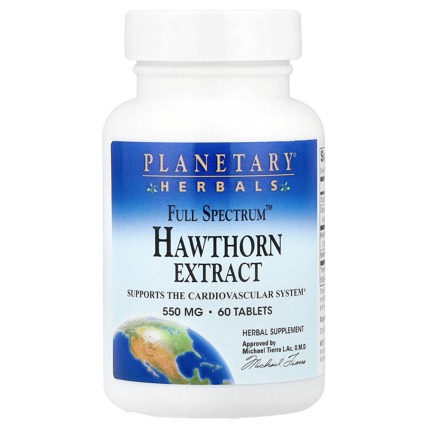 Planetary Herbals, Full Spectrum™ Hawthorn Extract, 60 Tablets - Image 1