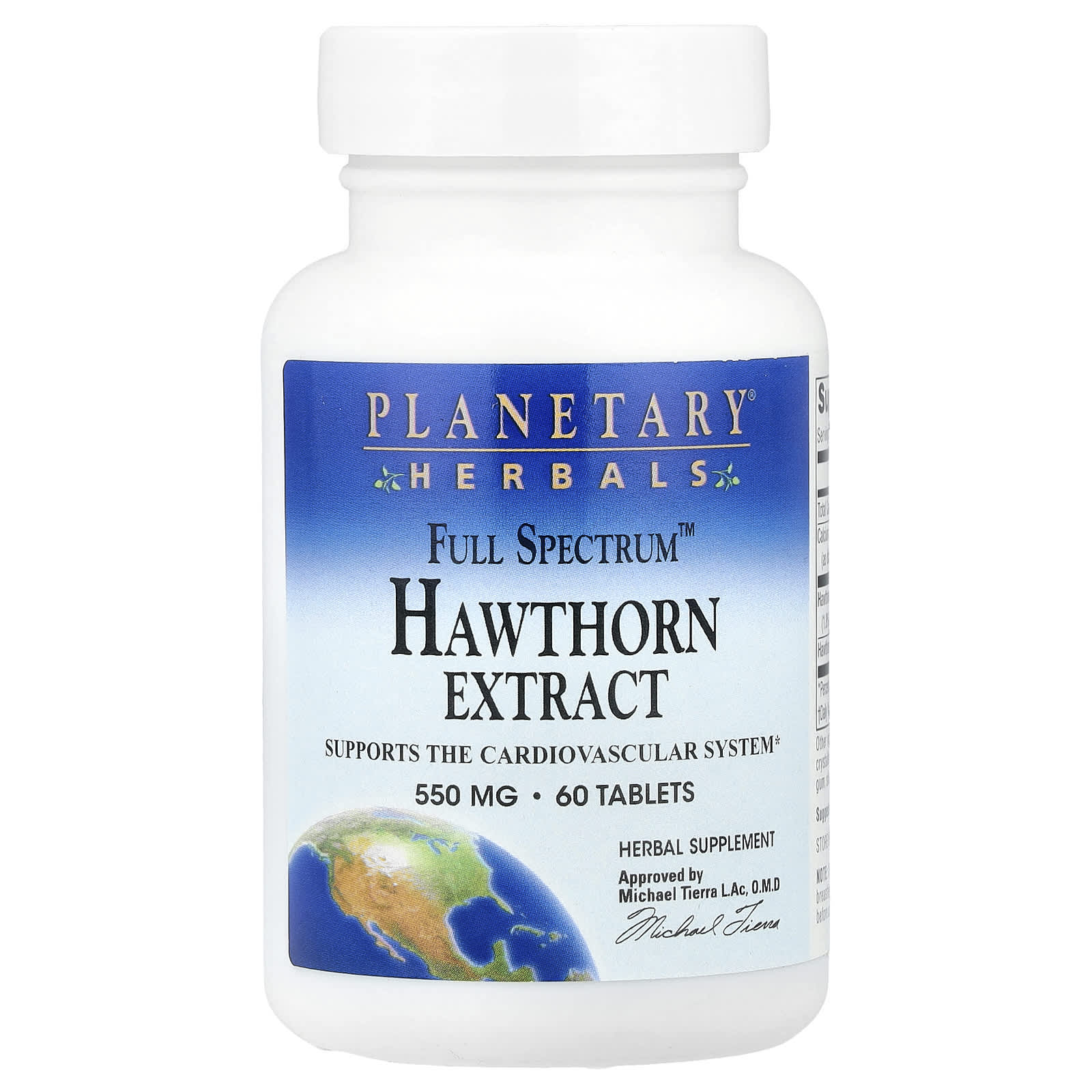 Planetary Herbals, Full Spectrum™ Hawthorn Extract, 60 Tablets - Image 1
