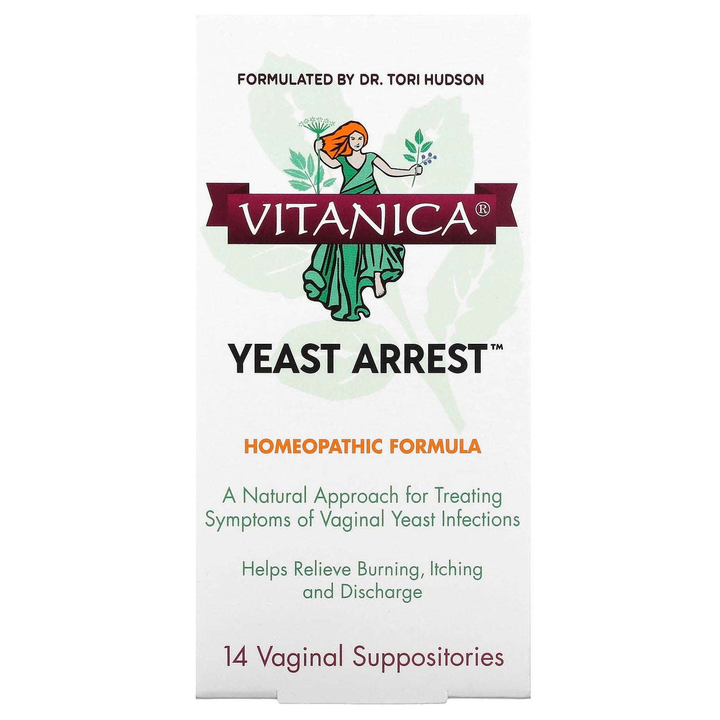 Vitanica, Yeast Arrest™, 14 Vaginal Suppositories - Image 1