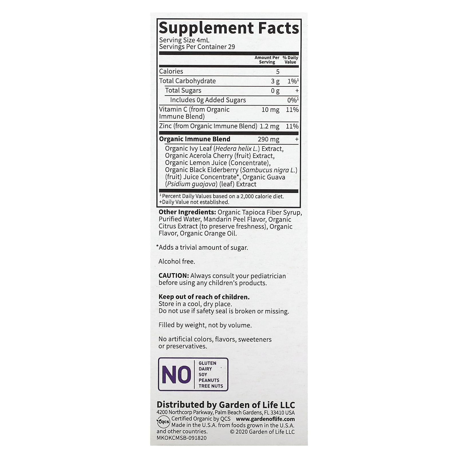 Garden of Life Mykind Organics Kids Cough & Mucus Syrup for Immune Support - Image 2