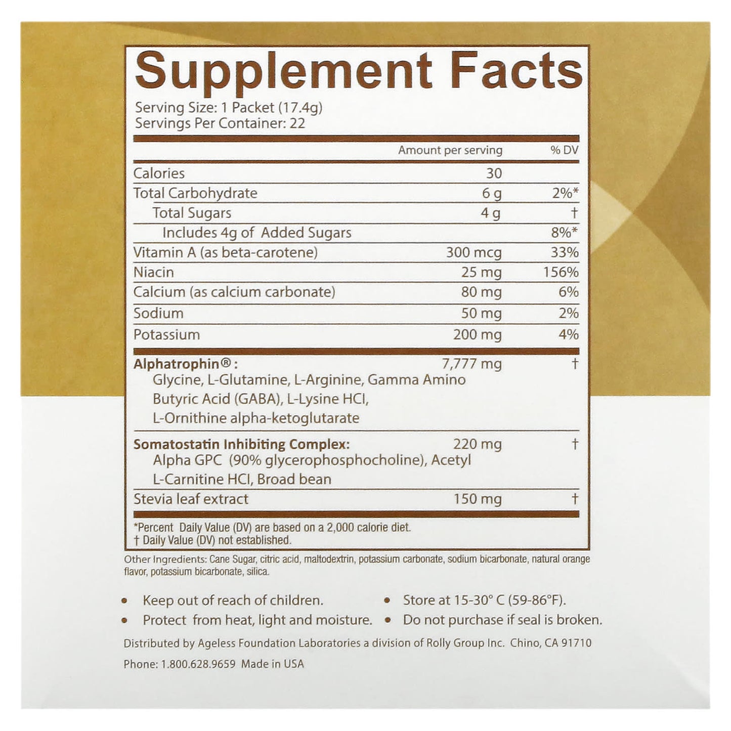 UltraMax Gold Advanced Rejuvenation Formula 22 Packets - Image 2