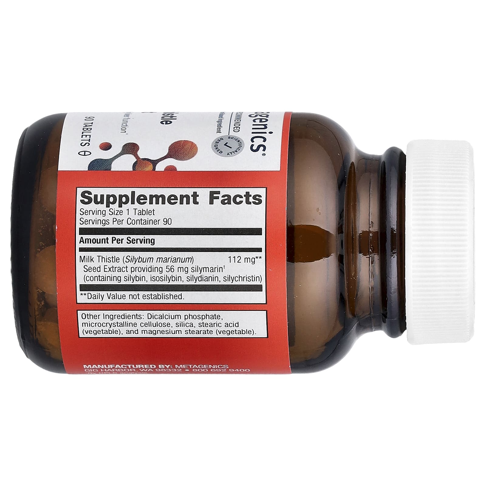 Metagenics, Milk Thistle Extract, 90 Tablets (112 mg per Tablet) - Image 2