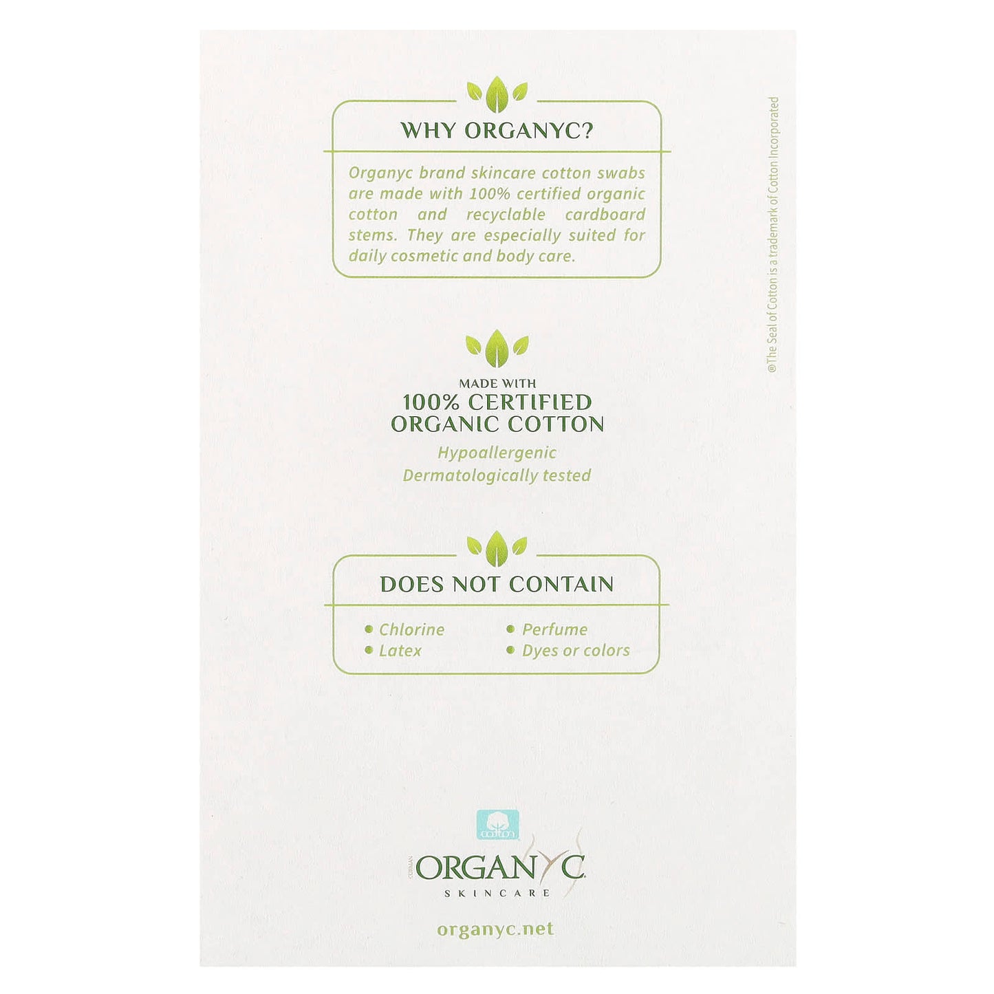 Organyc, Organic Cotton Swabs, 200 Swabs - Image 2