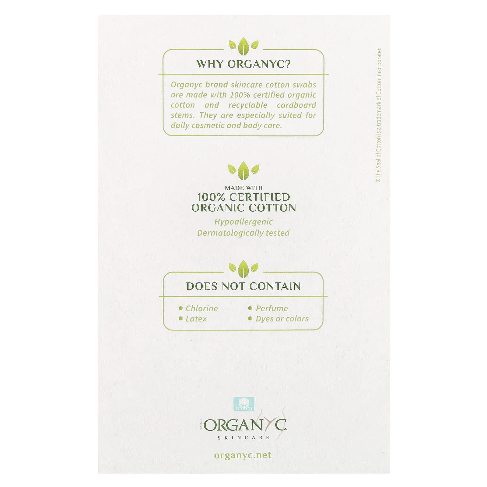 Organyc, Organic Cotton Swabs, 200 Swabs - Image 2