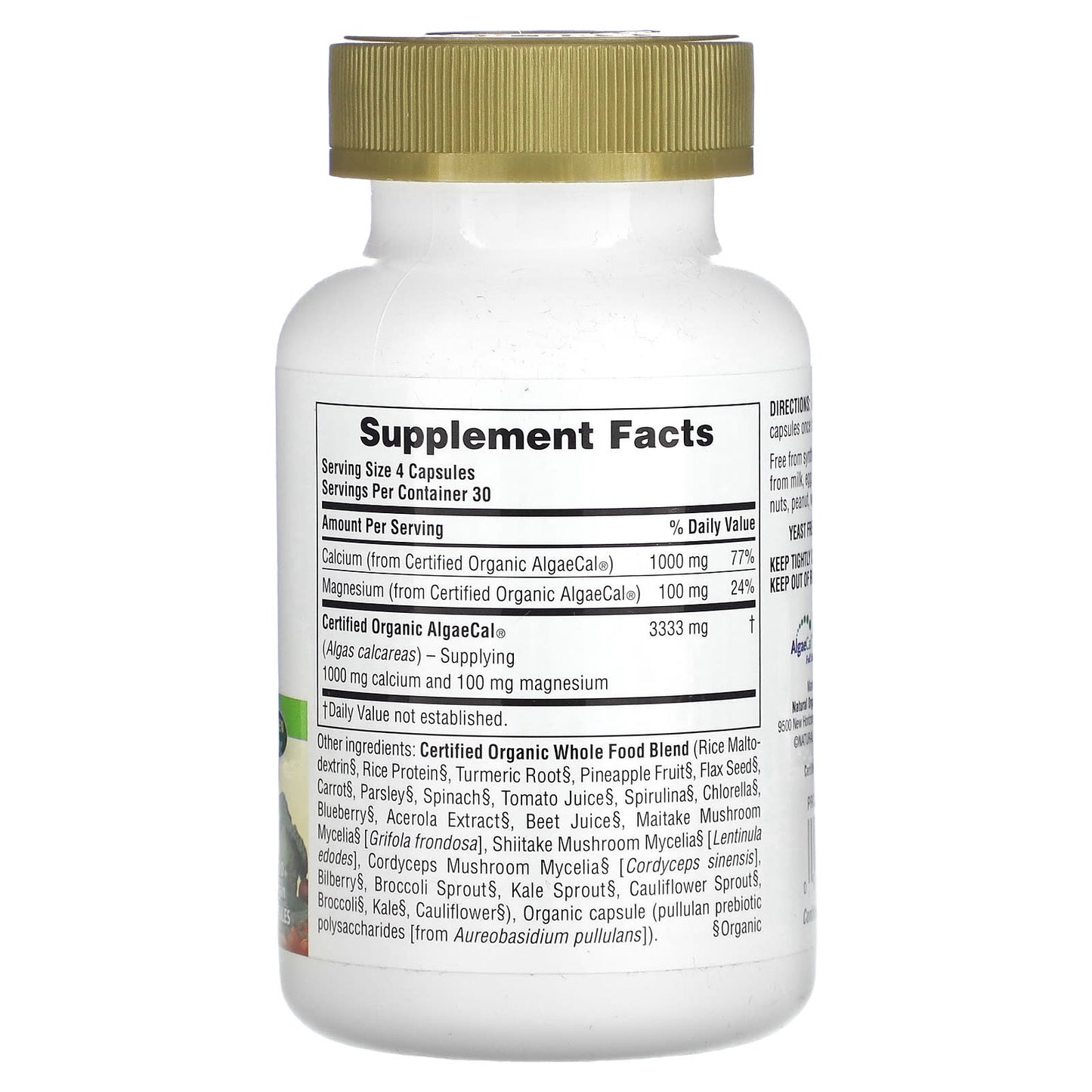 NaturesPlus, Source of Life, Garden, Calcium, 120 Vegan Capsules - Image 2