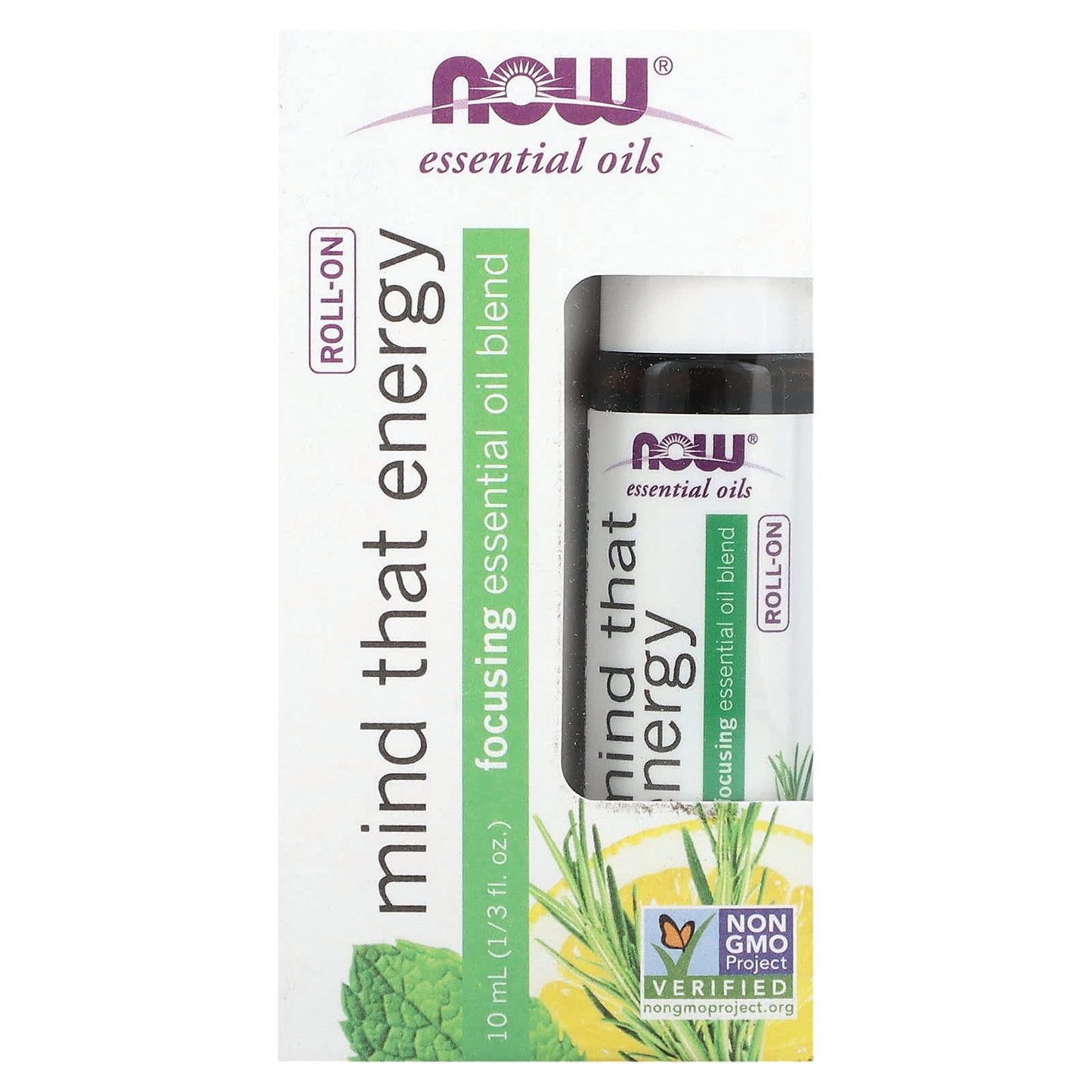 NOW Foods, Essential Oils, Mind That Energy Roll-On, 1/3 fl oz (10 ml) - Image 2
