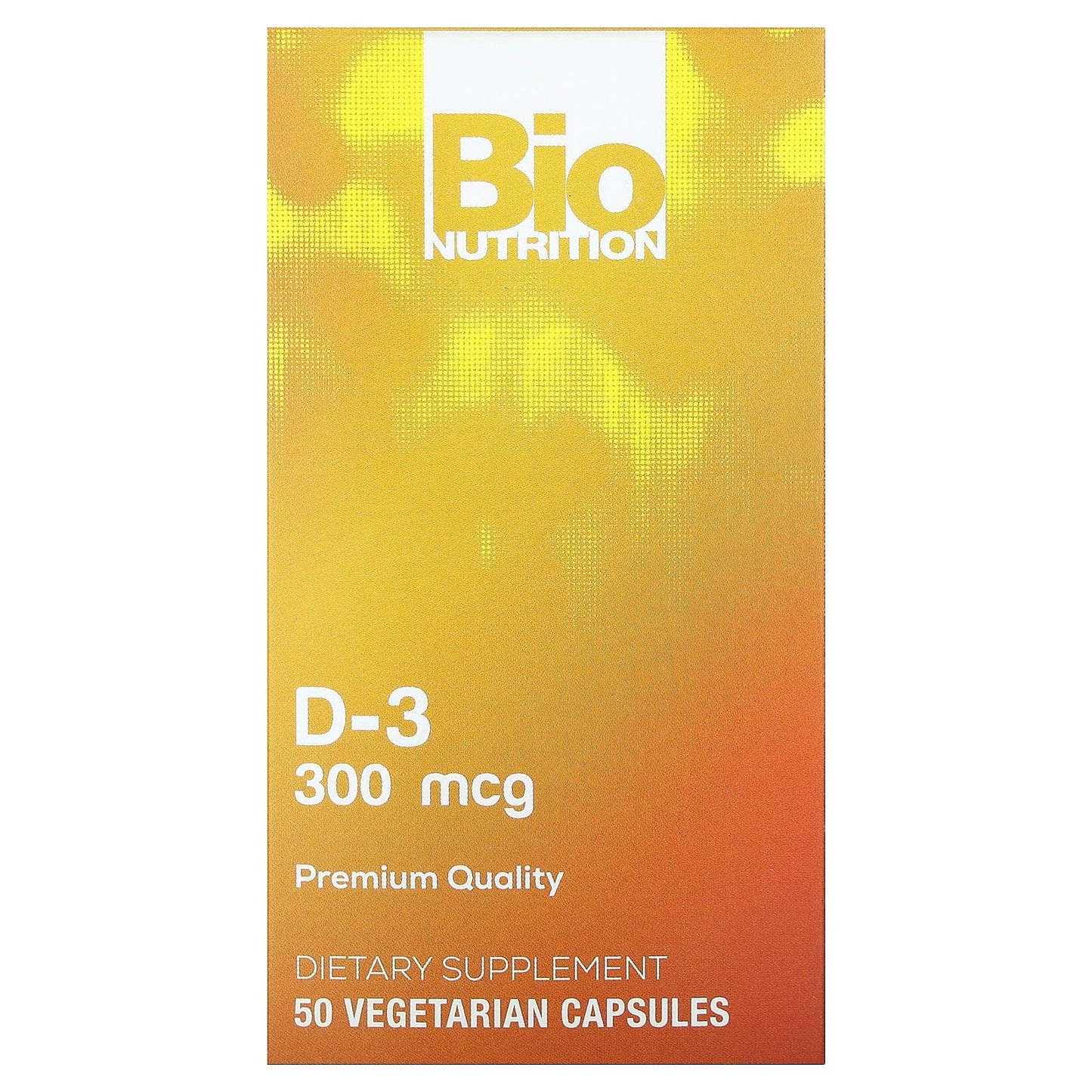 <strong>Bio Nutrition Vitamin D-3</strong> 300 mcg, 50 Vegetarian Capsules - Image 1