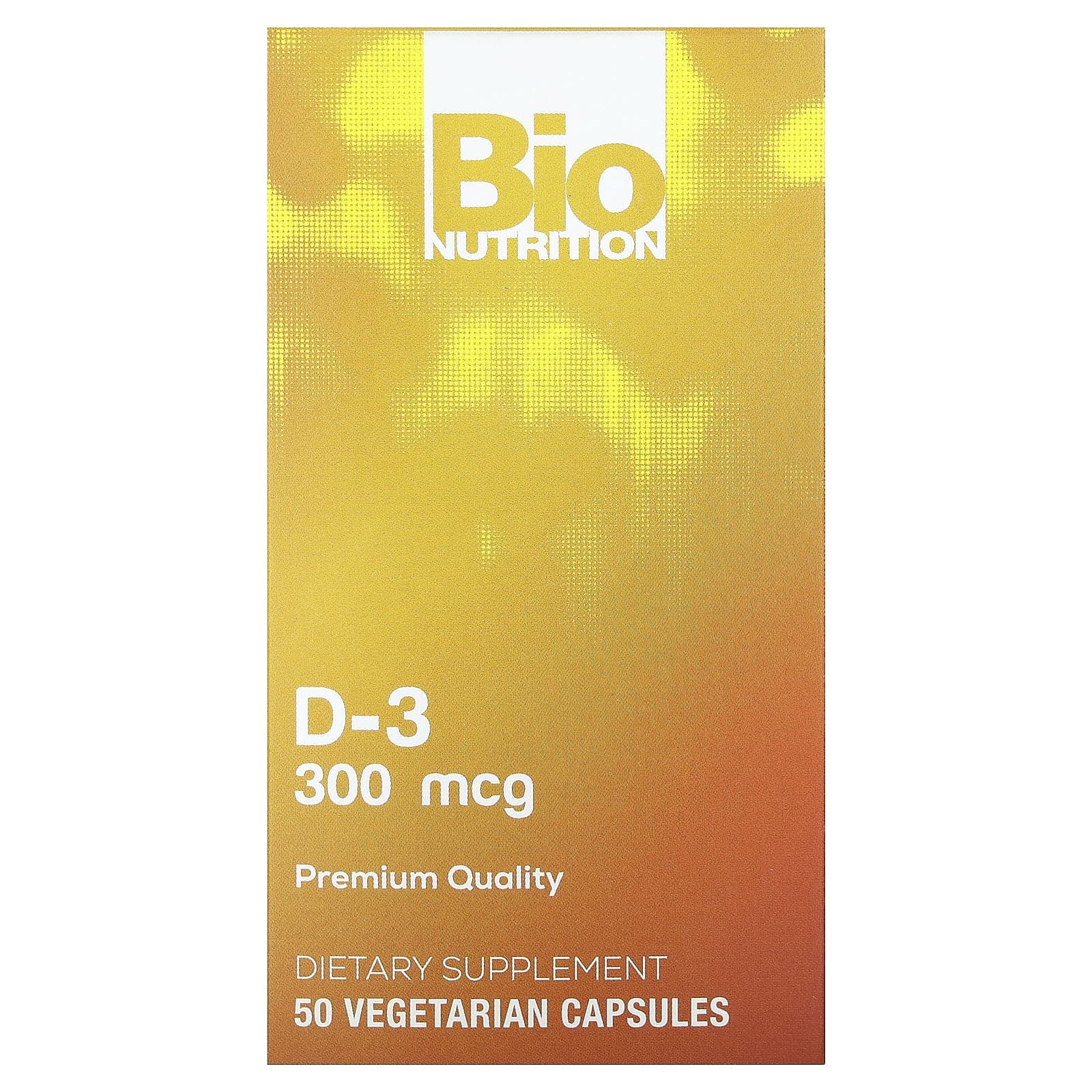 <strong>Bio Nutrition Vitamin D-3</strong> 300 mcg, 50 Vegetarian Capsules - Image 1