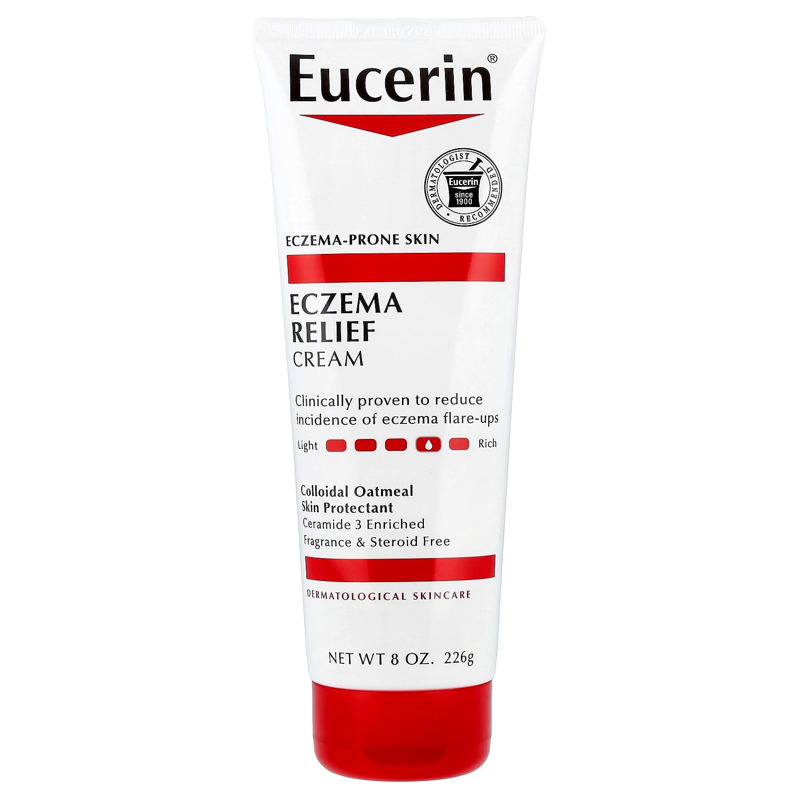Eucerin Eczema Relief Cream, Fragrance Free for 8 oz (226g) - Image 1