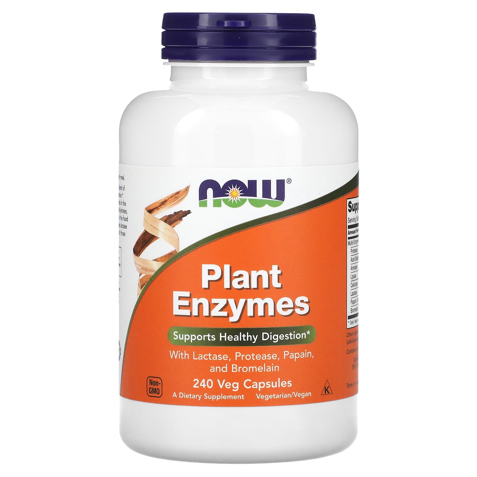 NOW Foods, Plant Enzymes, 240 Veg Capsules - Image 1