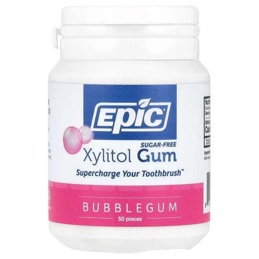 Sugar-Free Bubblegum Xylitol Gum by Epic Dental, 50 Pieces - Image 1