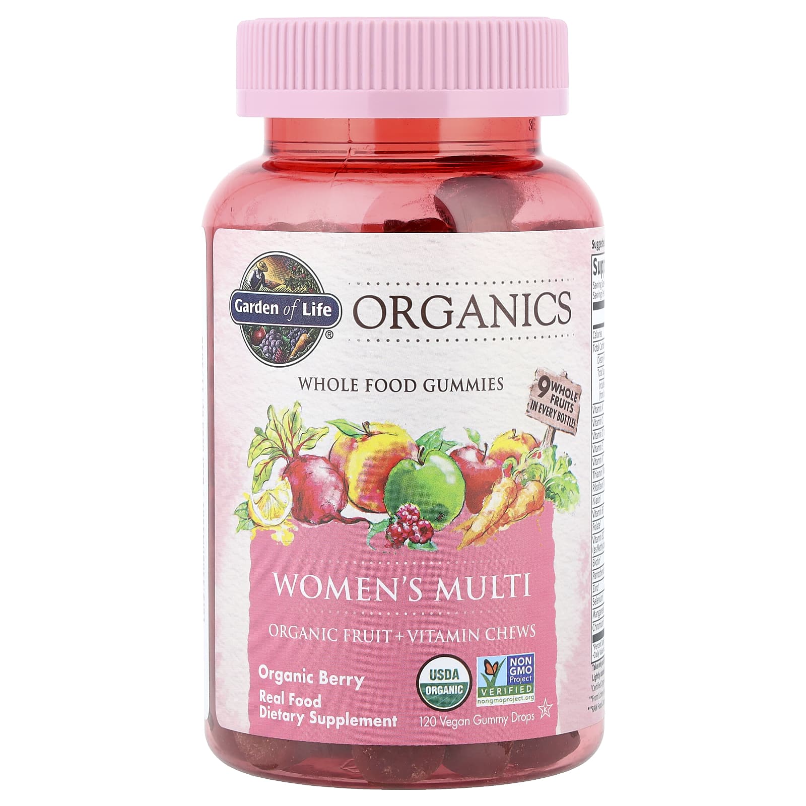 Garden of Life, Organics, Women's Multi, Organic Berry, 120 Vegan Gummy Drops