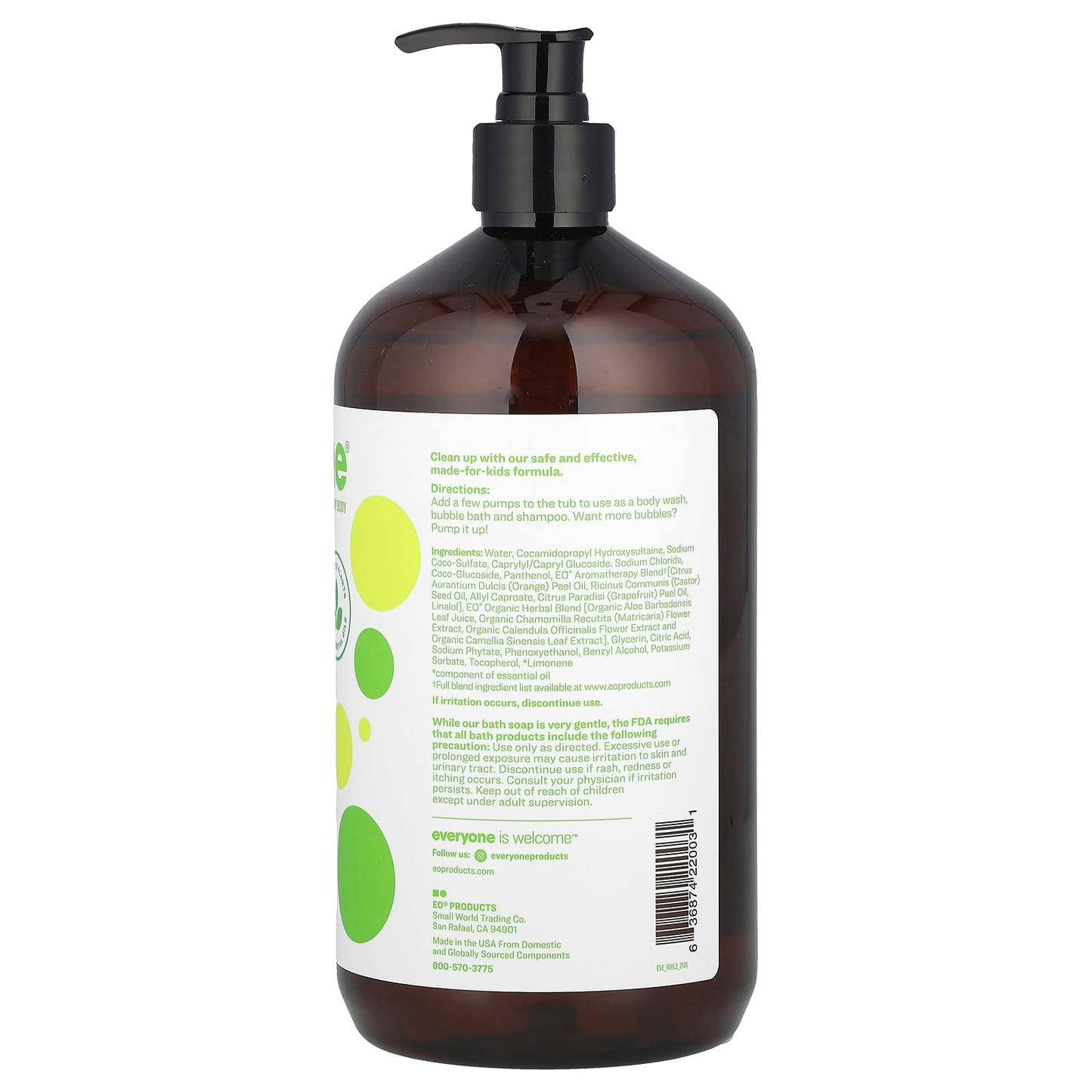 Tropical Coconut 3-in-1 Kids Body Care, Hypoallergenic, Vegan - Image 2