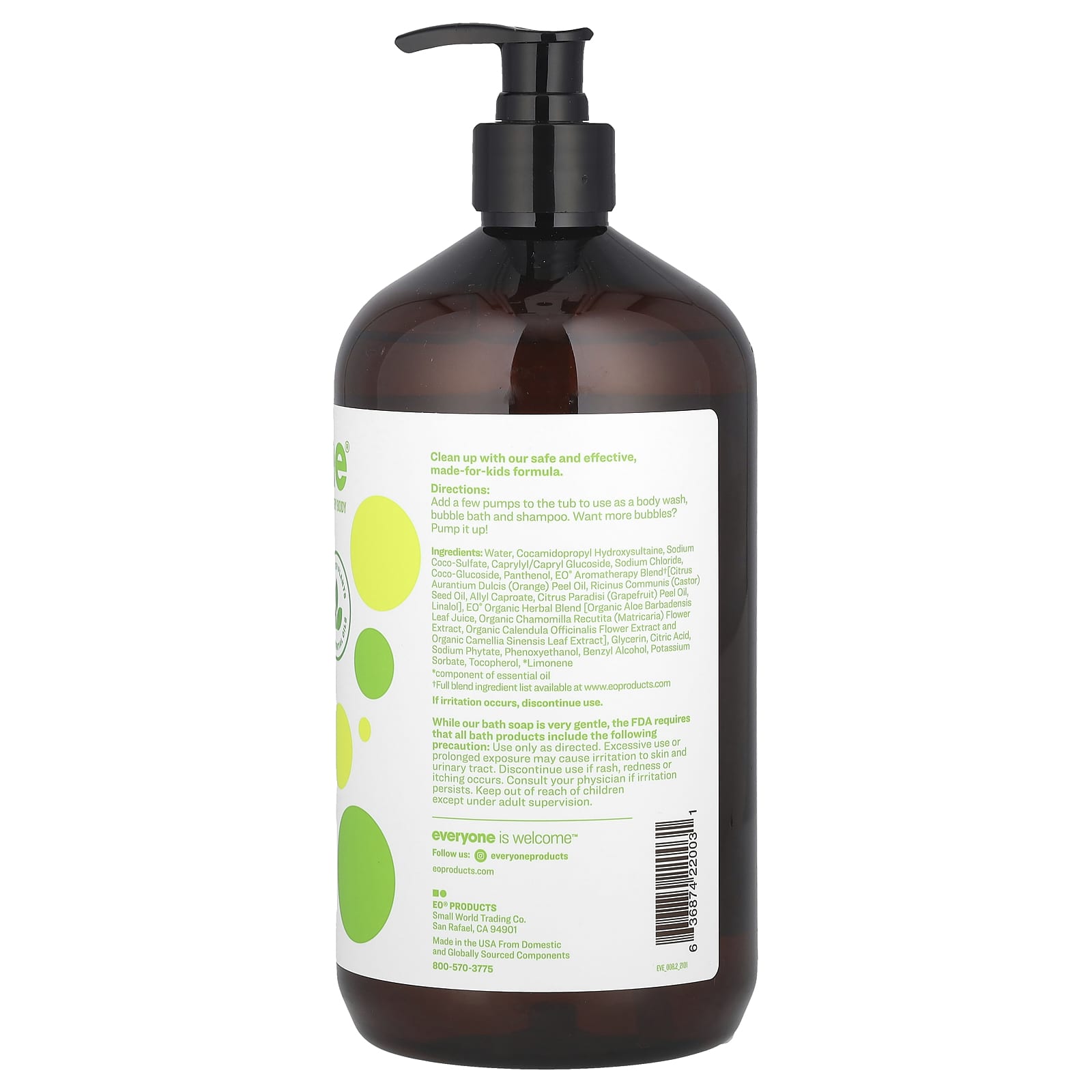 Tropical Coconut 3-in-1 Kids Body Care, Hypoallergenic, Vegan - Image 2