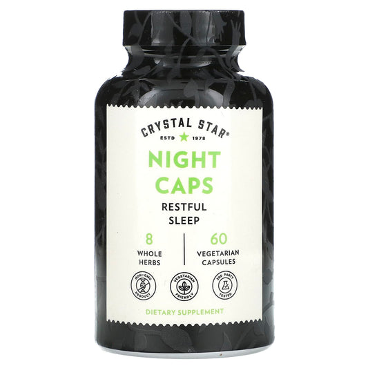 Crystal Star Night Caps - Promote Restful Sleep with Valerian & Poppy - Image 1