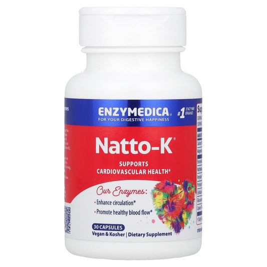 Enzymedica Natto-K for Digestive & Cardio Health - 30 Capsules - Image 1