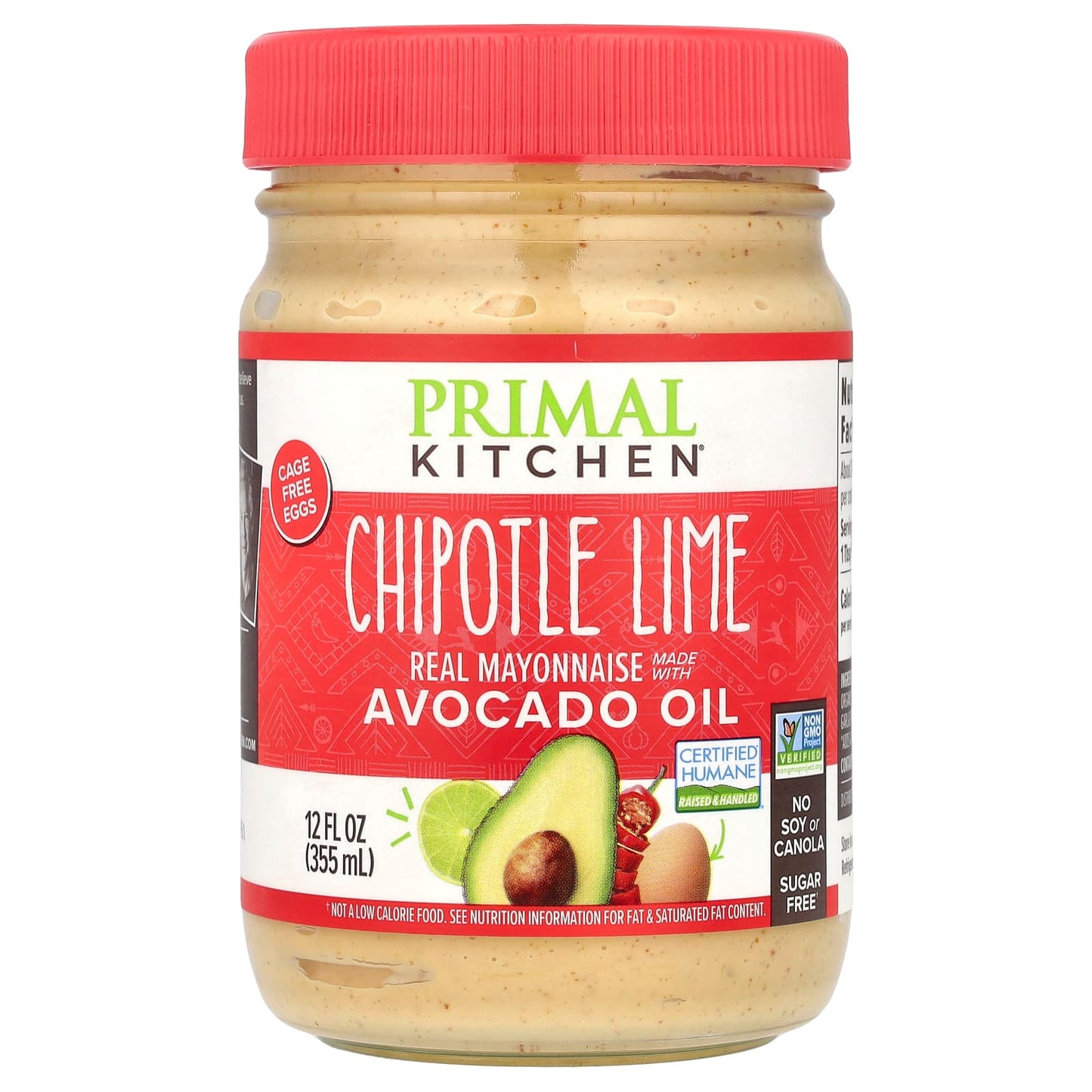 Primal Kitchen, Chipotle Lime Real Mayonnaise Made with Avocado Oil, 12 fl oz (355 ml) - Image 1