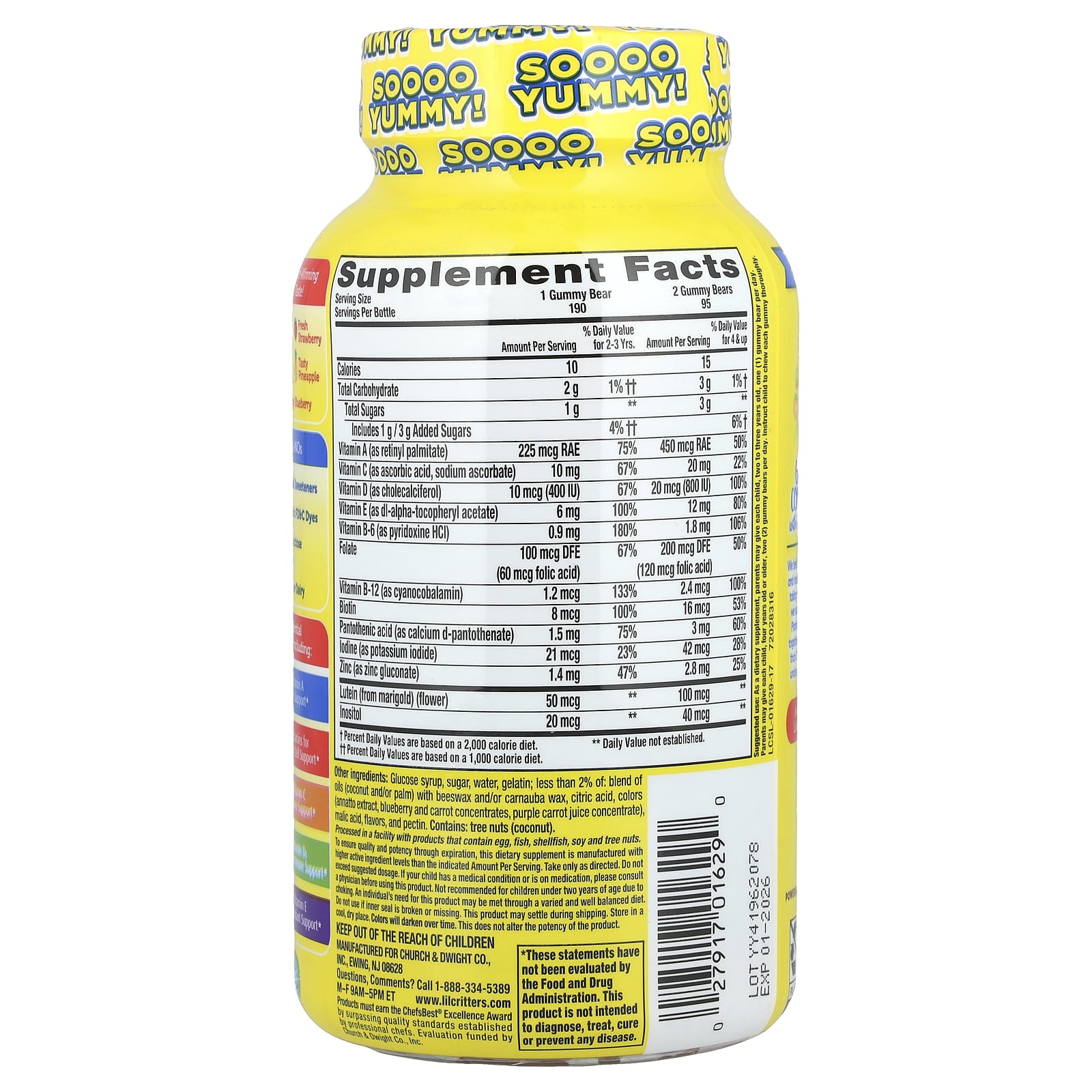L'il Critters, Gummy Vites™ Daily Multivitamin, 190 Gummies - Image 2