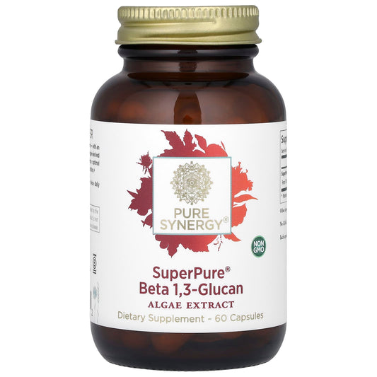 Pure Synergy, SuperPure Beta 1,3 Glucan, Algae Extract, 60 Capsules (500 mg per Capsule) - Image 1