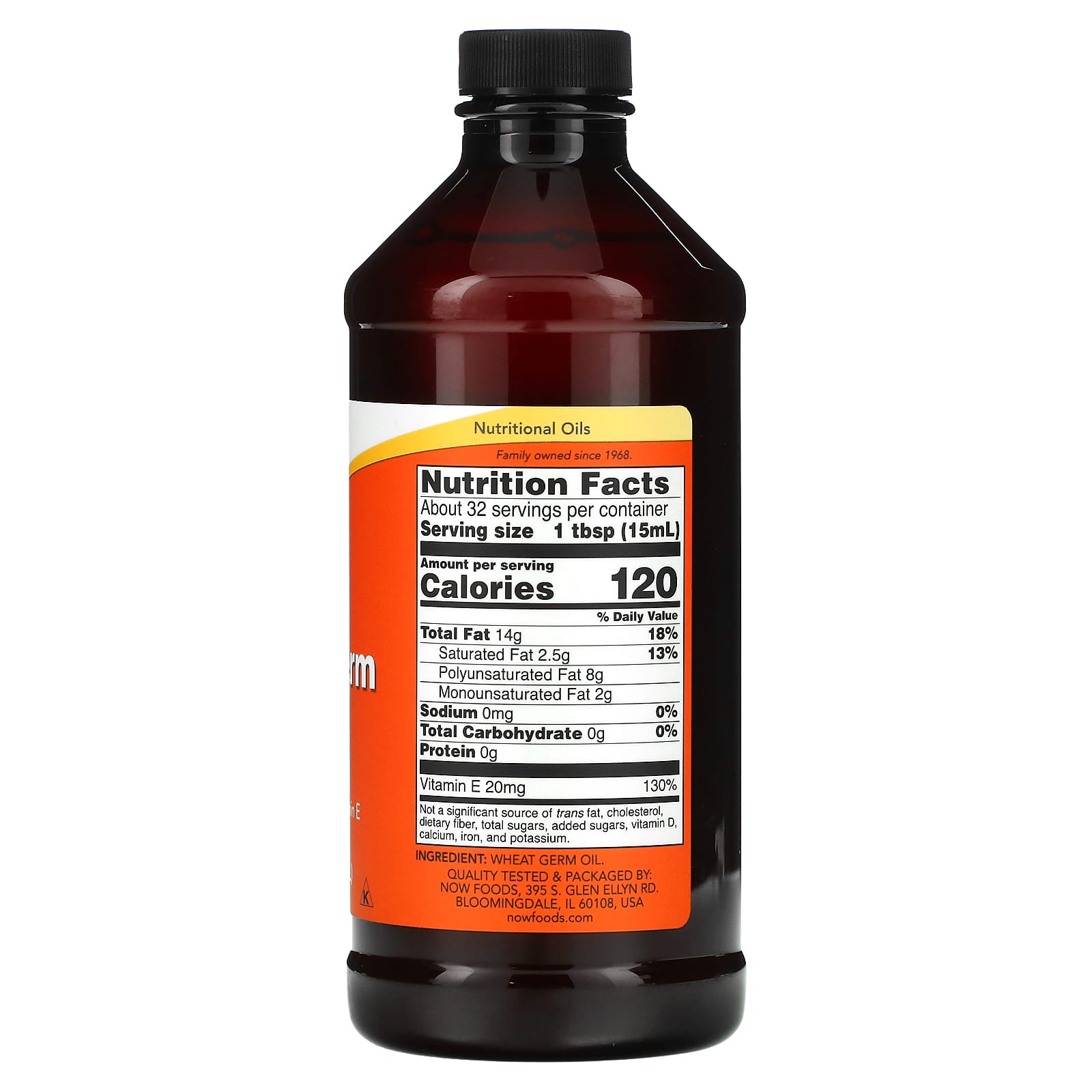 NOW Foods, Wheat Germ Oil, 16 fl oz (473 ml) - Image 2