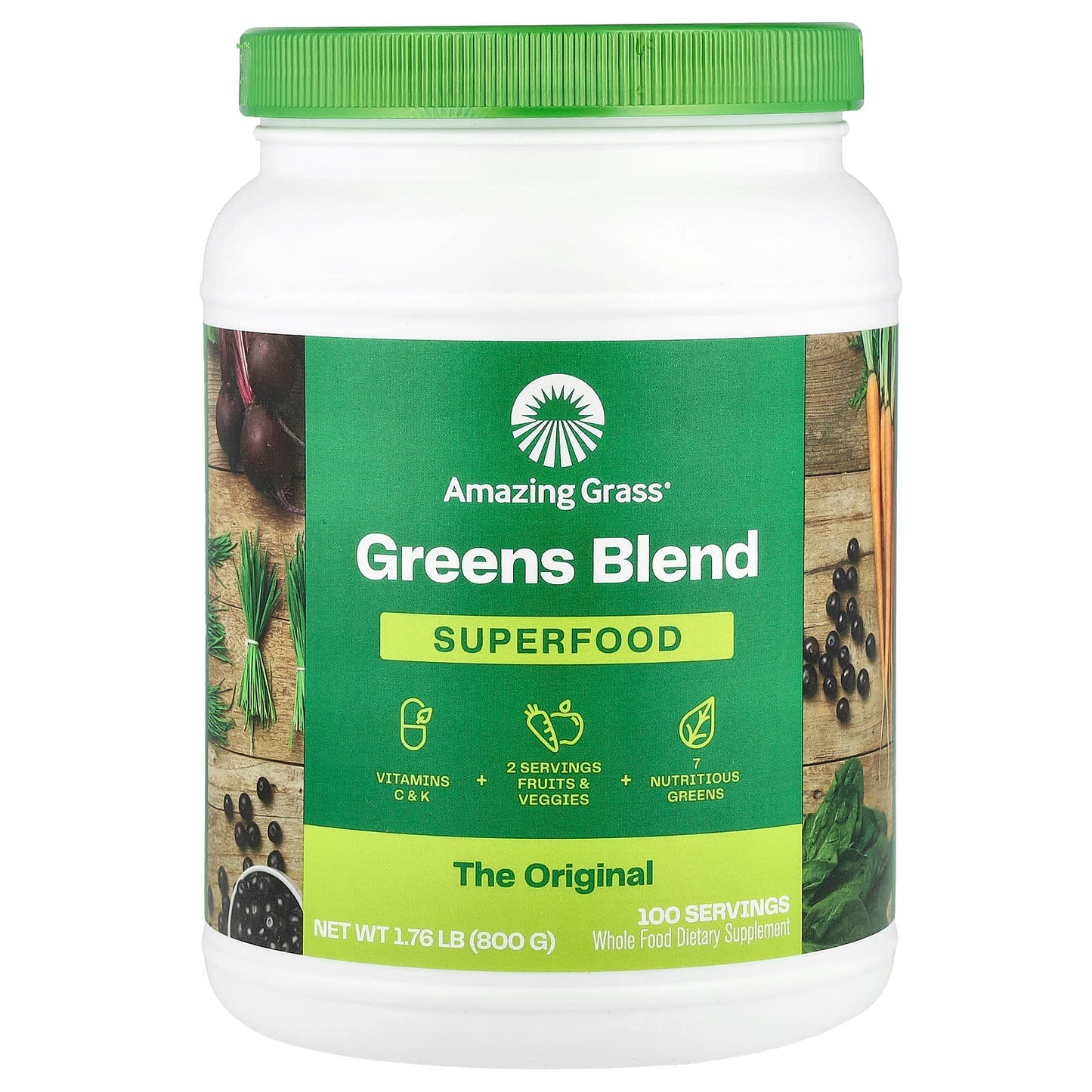 Amazing Grass Greens Blend Superfood Powder, 1.76 lb (800 g) - Image 1