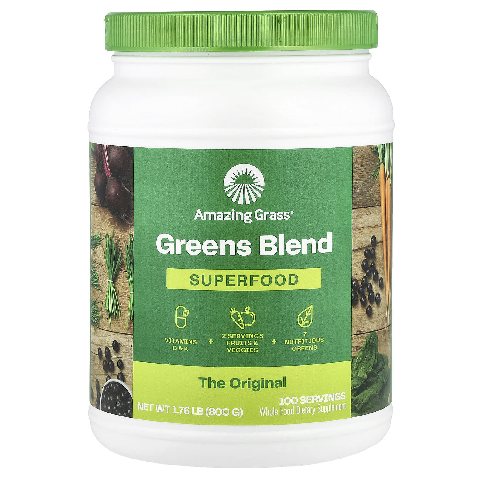 Amazing Grass Greens Blend Superfood Powder, 1.76 lb (800 g) - Image 1