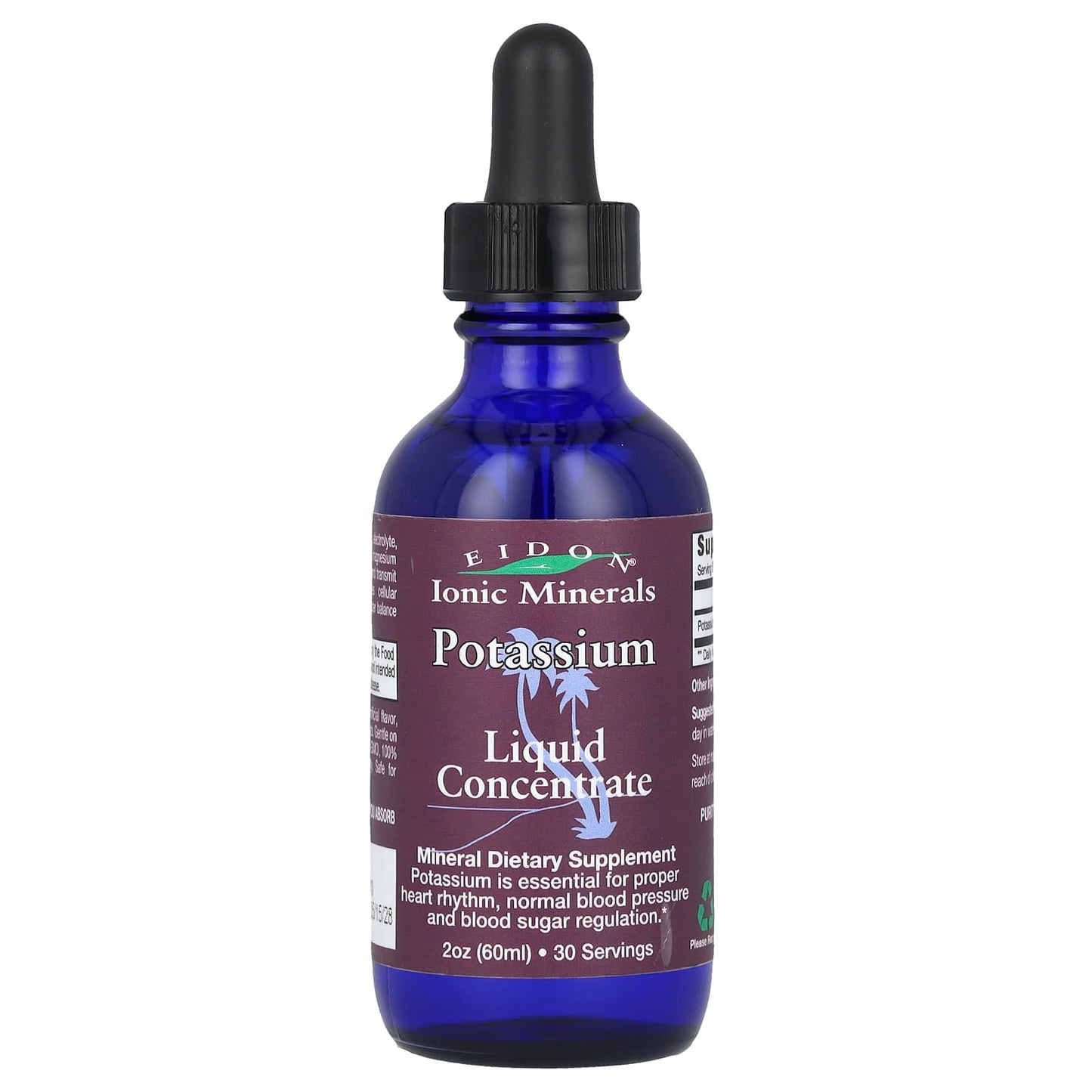 Eidon Potassium Liquid Concentrate, 2 oz (60ml) - Ionic Mineral Supplement - Image 1