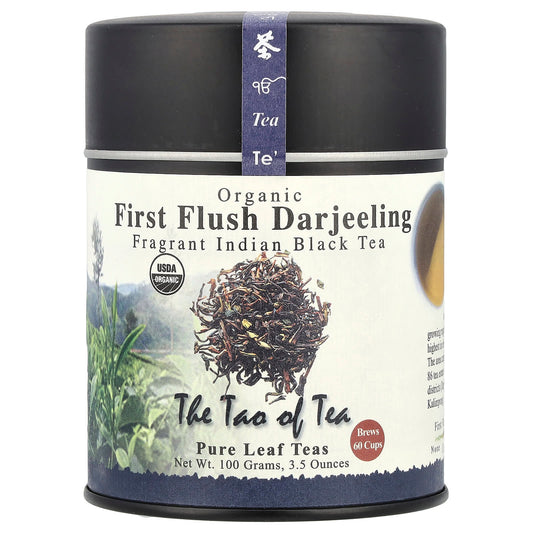 The Tao of Tea, Organic Fragrant Indian Black Tea, First Flush Darjeeling, 3.5 oz (100 g) - Image 1