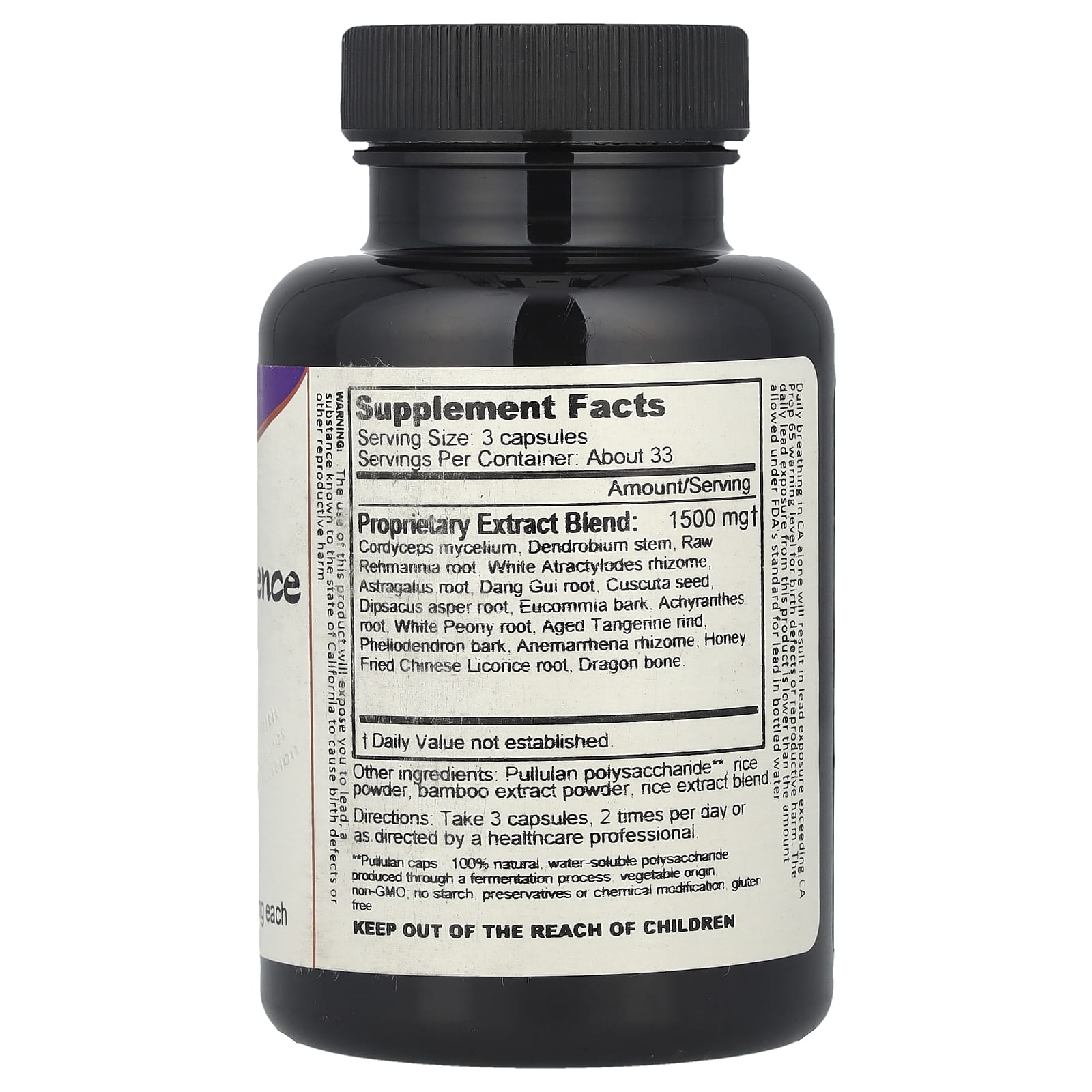 Dragon Herbs Profound Essence 500mg Vegetarian Capsules for Jing Restoration - Image 2