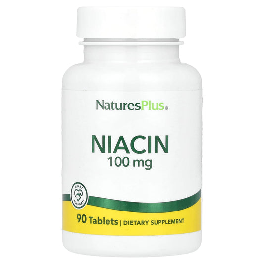 NaturesPlus, Niacin, 100 mg, 90 Tablets - Image 1