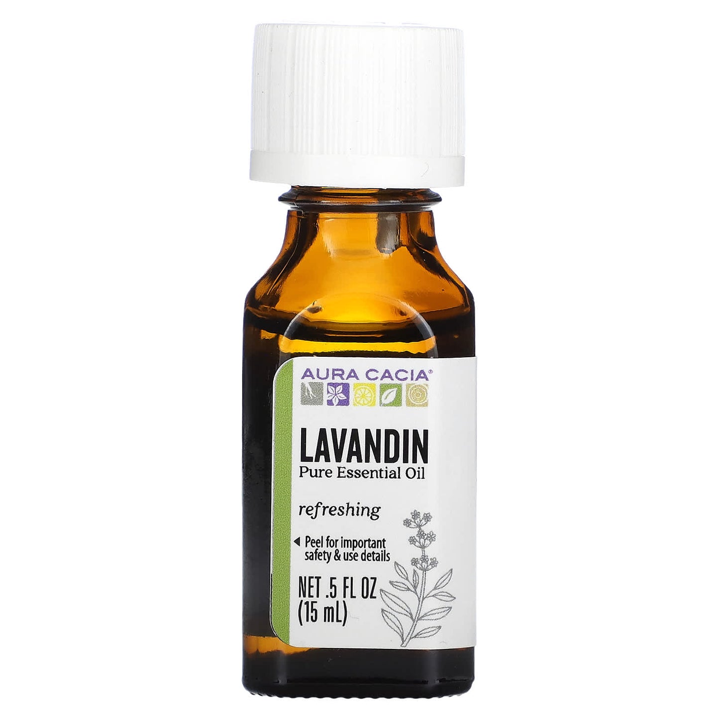 Aura Cacia Pure Lavandin Essential Oil, 0.5 fl oz (15 ml) - Image 1