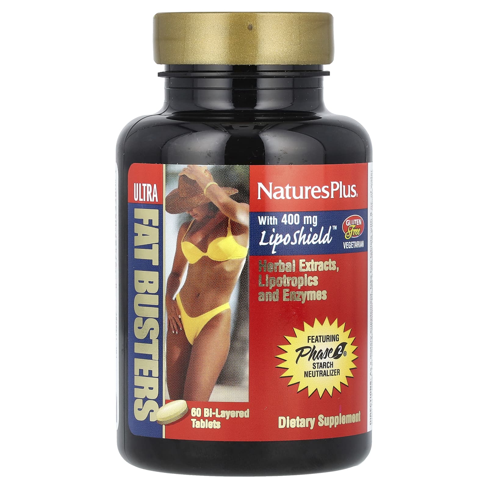 NaturesPlus, Ultra Fat Busters, 60 Bi-Layered Tablets - Image 1