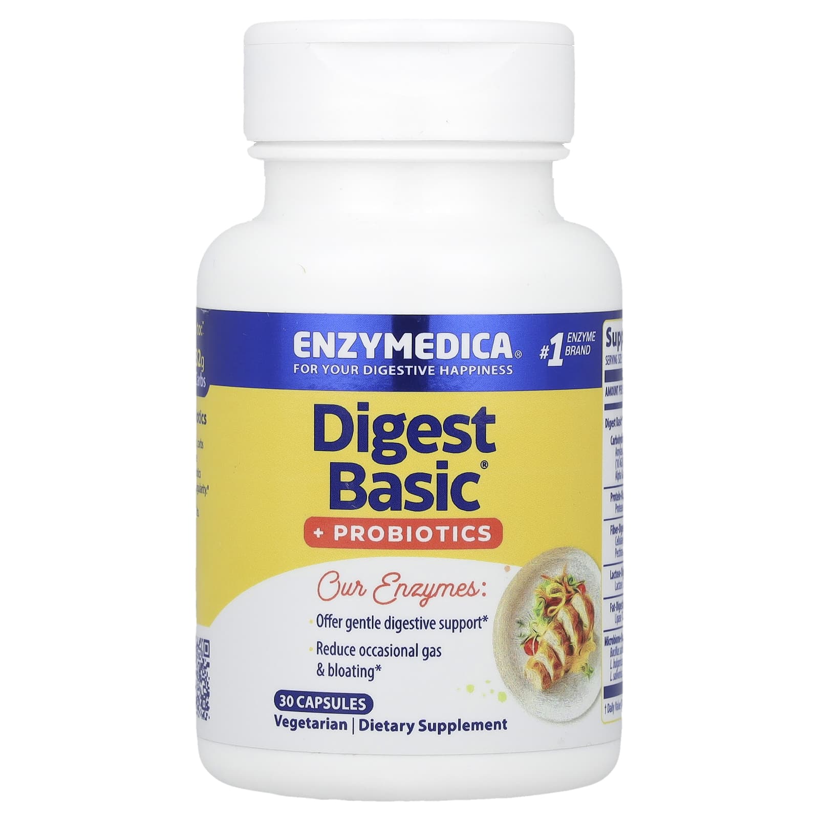 Digestive Health & Probiotics with Enzymedica Digest Basic + - Image 1