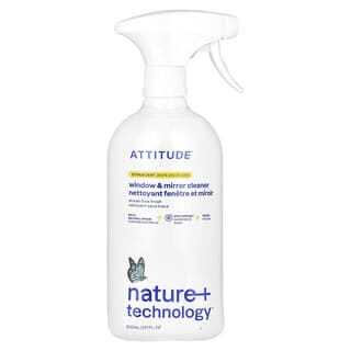 Eco-Friendly Window & Mirror Cleaner by ATTITUDE - Citrus Zest, 27.1 fl oz
