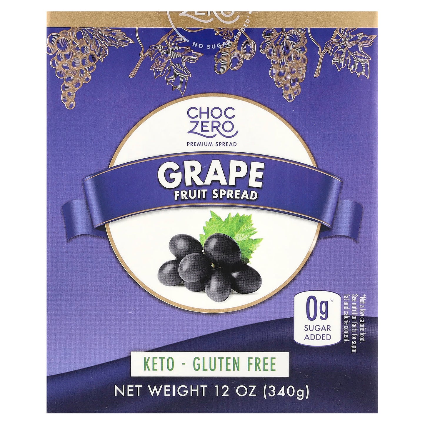 Keto Grape Jelly | Sugar-Free Grape Spread by ChocZero | 12 oz - Image 1