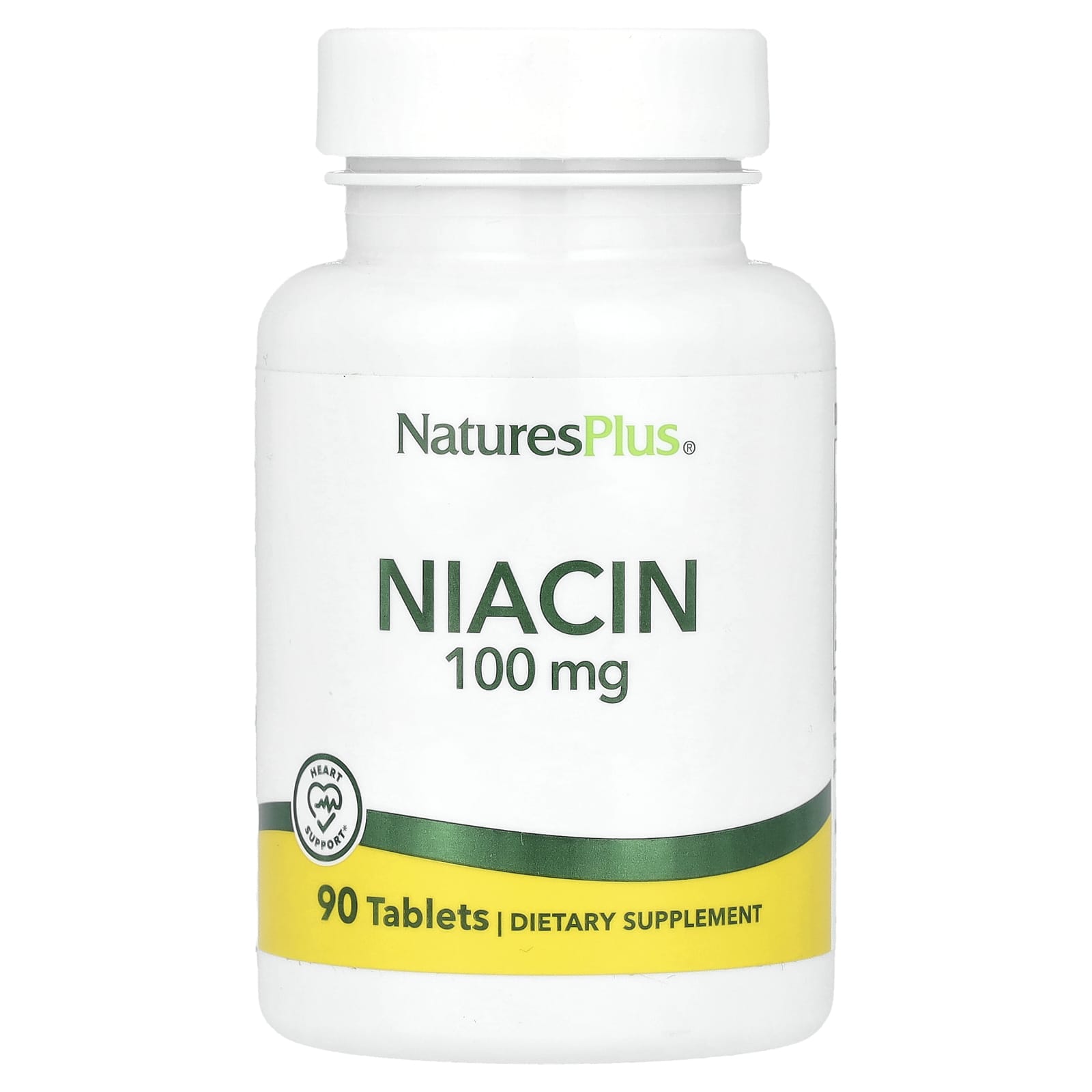 NaturesPlus, Niacin, 100 mg, 90 Tablets - Image 1