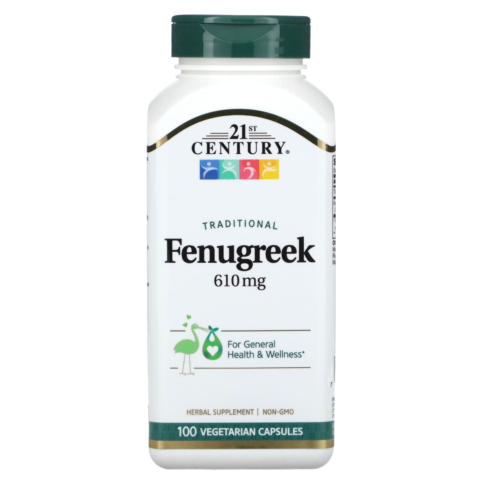 Fenugreek Supplements for General Health & Wellness, 100 Capsules - Image 1