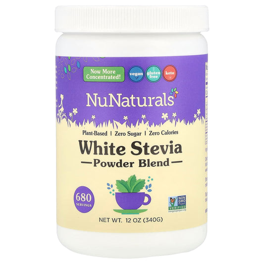 NuNaturals, White Stevia Powder Blend, 12 oz (340 g) - Image 1