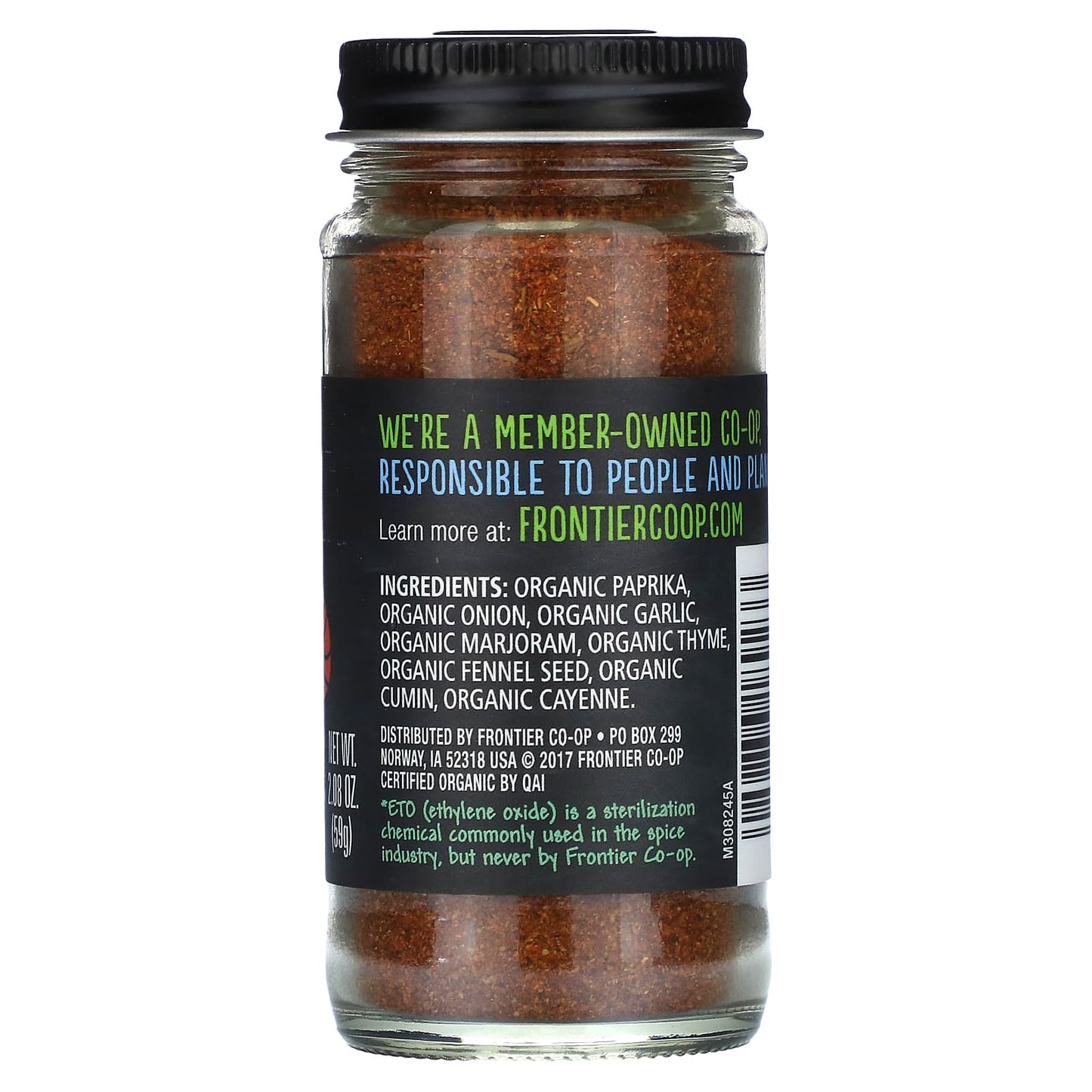 Authentic Louisiana Flavor Organic Cajun Seasoning 2.08 oz Frontier Co-op - Image 2