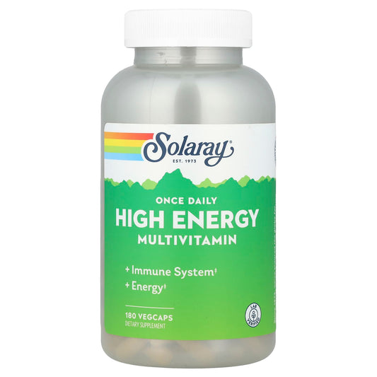 Solaray, Once Daily High Energy Multivitamin, 180 VegCaps - Image 1