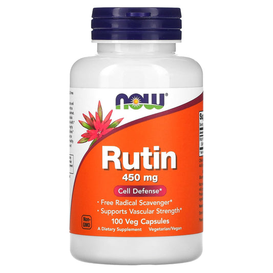 NOW Foods, Rutin, 450 mg, 100 Veg Capsules - Image 1
