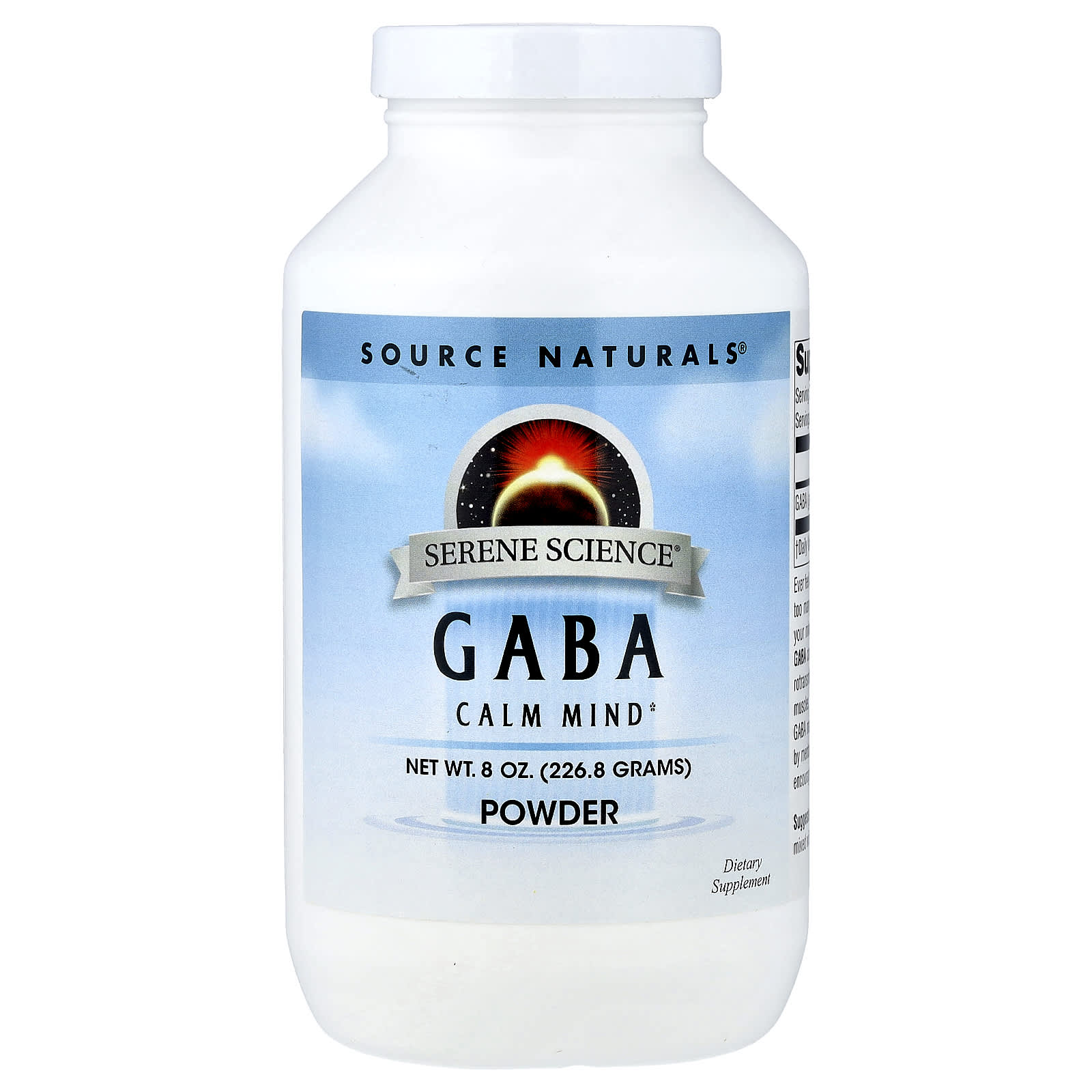 Source Naturals, Serene Science®, GABA Powder, 8 oz (226.8 g) - Image 1