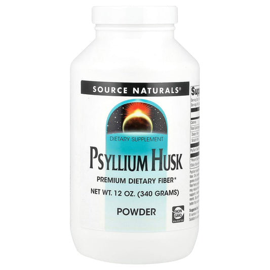 Source Naturals, Psyllium Husk Powder, 12 oz (340 g) - Image 1