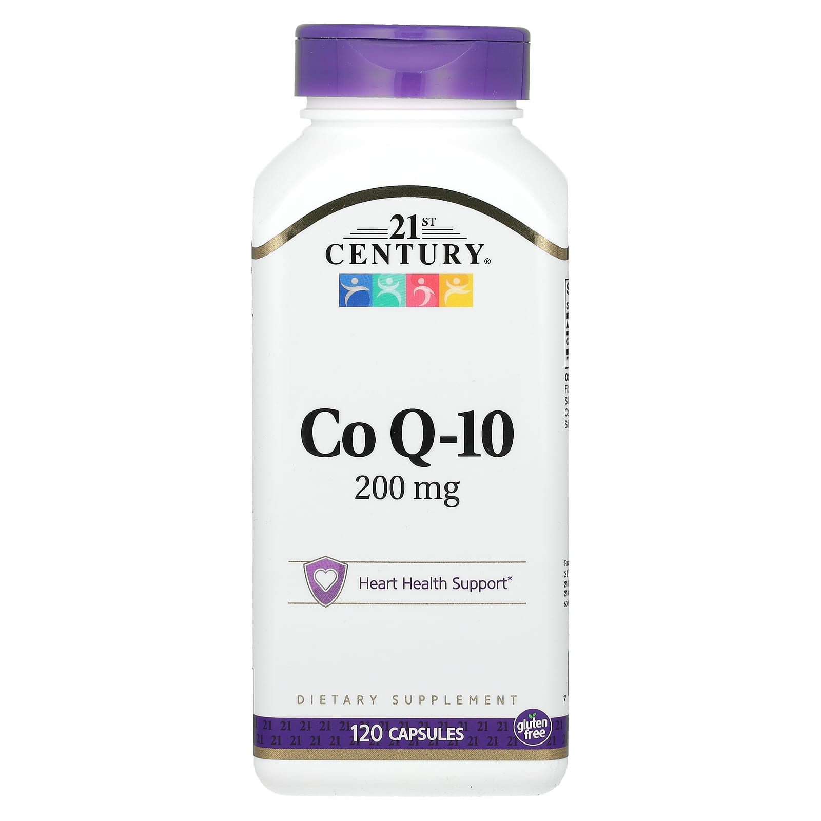 CoQ10 Dietary Supplement for Heart Health Support 200mg 120 Capsules - Image 1