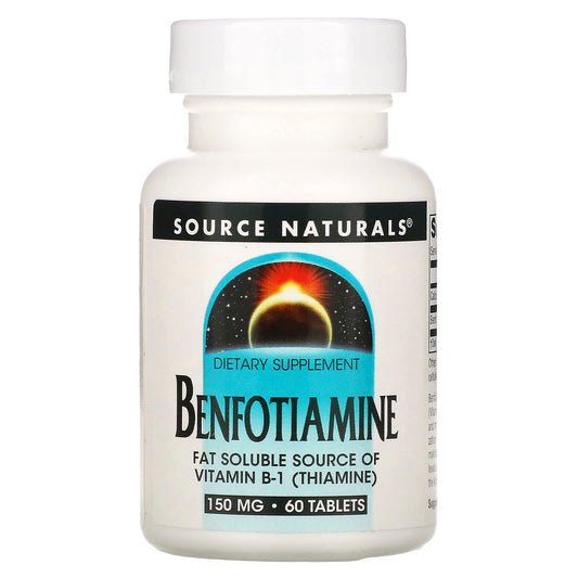 Source Naturals, Benfotiamine, 150 mg, 60 Tablets - Image 1