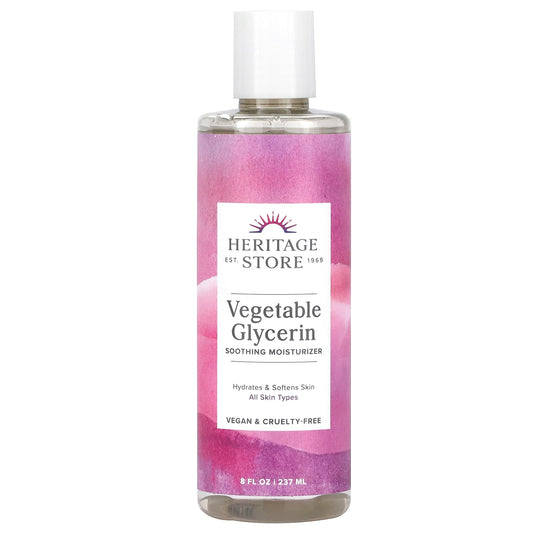 Heritage Store Glycerin Moisturizer for All Skin Types, 8 fl oz - Image 1