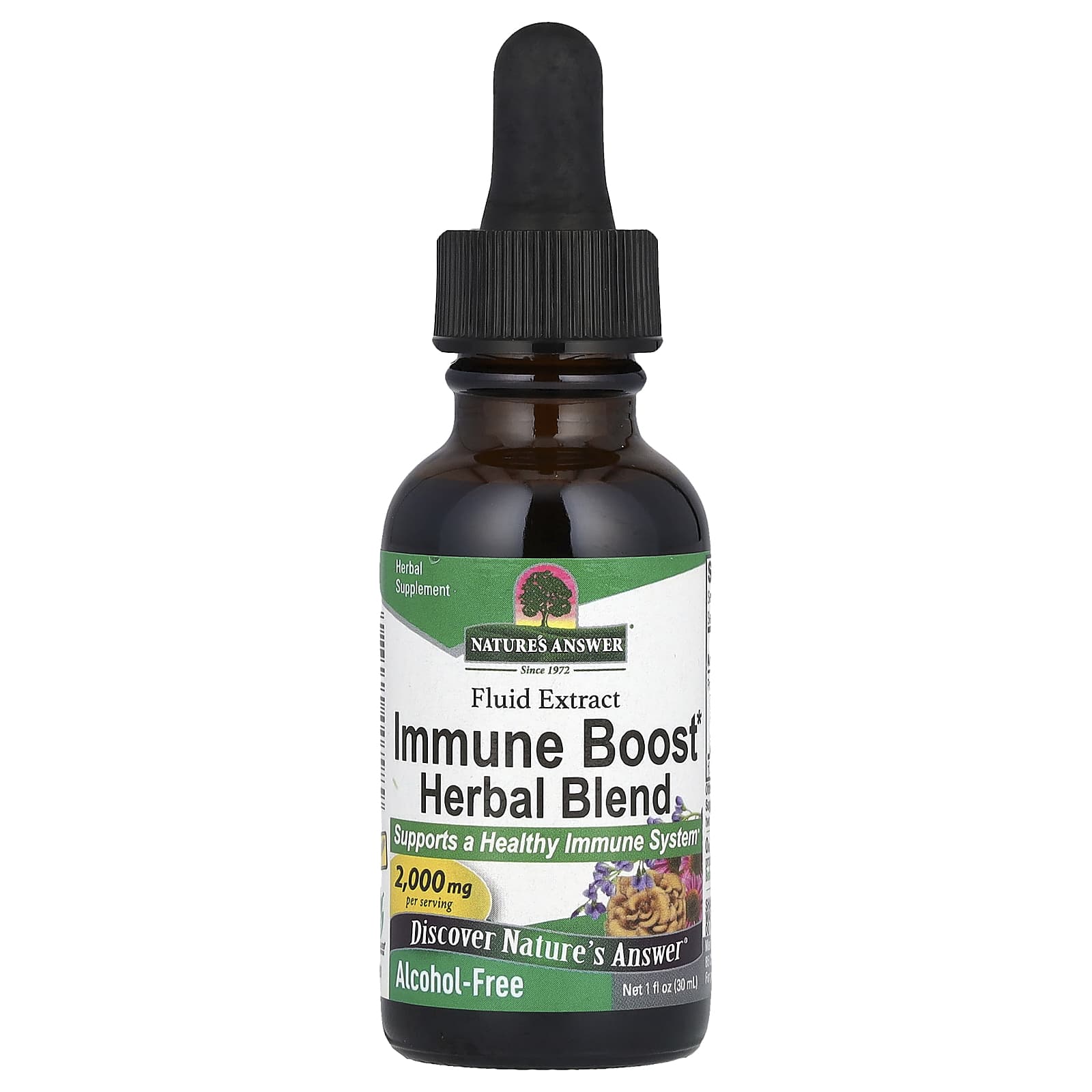 Nature's Answer, Immune Boost Herbal Blend, Alcohol-Free, 2,000 mg , 1 fl oz (30 ml) - Image 1