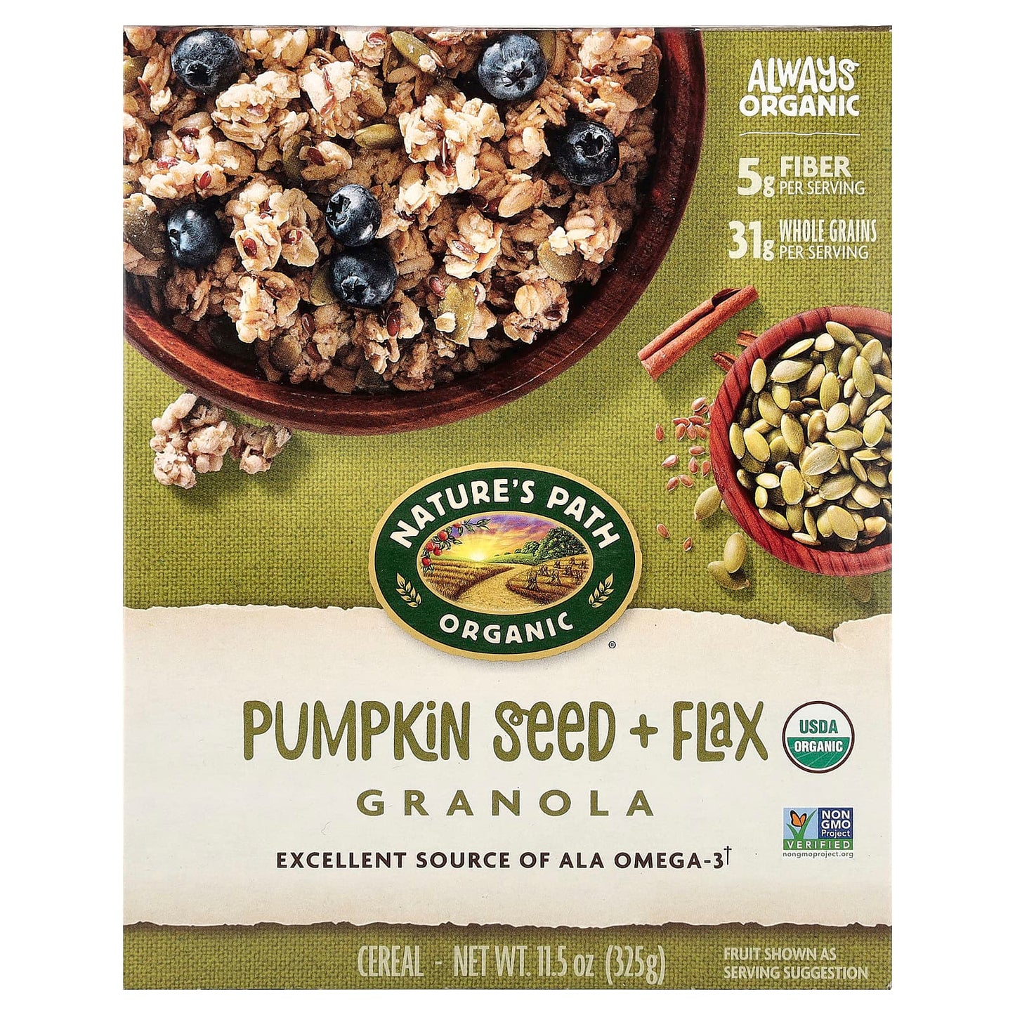 Nature's Path, Organic Pumpkin Seed + Flax Granola, 11.5 oz (325 g) - Image 1