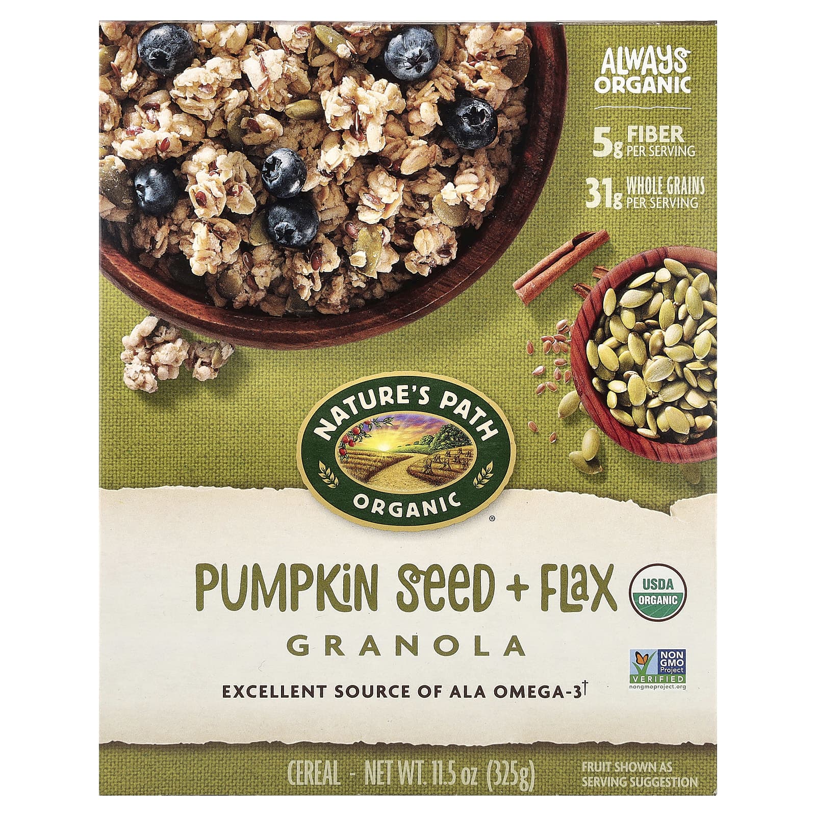 Nature's Path, Organic Pumpkin Seed + Flax Granola, 11.5 oz (325 g) - Image 1